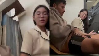 طالبة الثانوية تمص قضيب حبيبه  في البيت